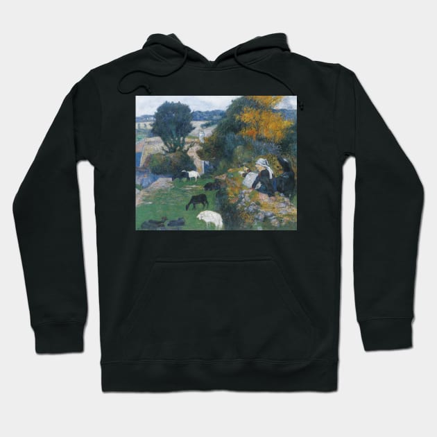 The Breton Shepherdess by Paul Gauguin Hoodie by Classic Art Stall